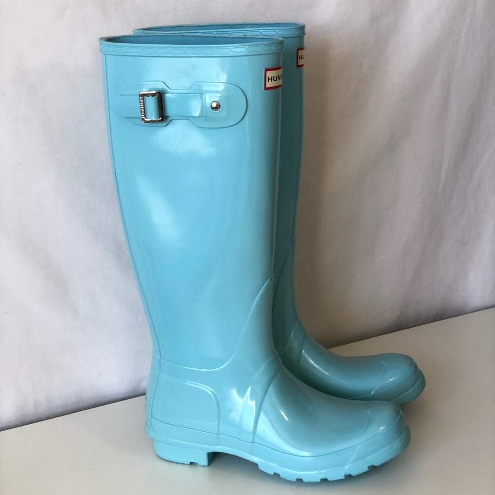 Hunter Womens Original High Gloss Rain Boots Welly - Picture 4 of 7